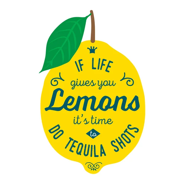 Motivation quote about lemons — Stock Vector