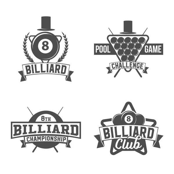 Billard-Embleme — Stockvektor