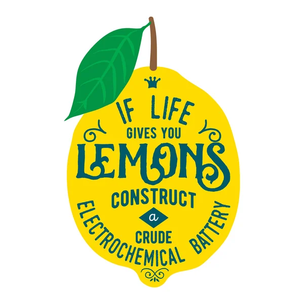 Motivation quote about lemons — Stock Vector