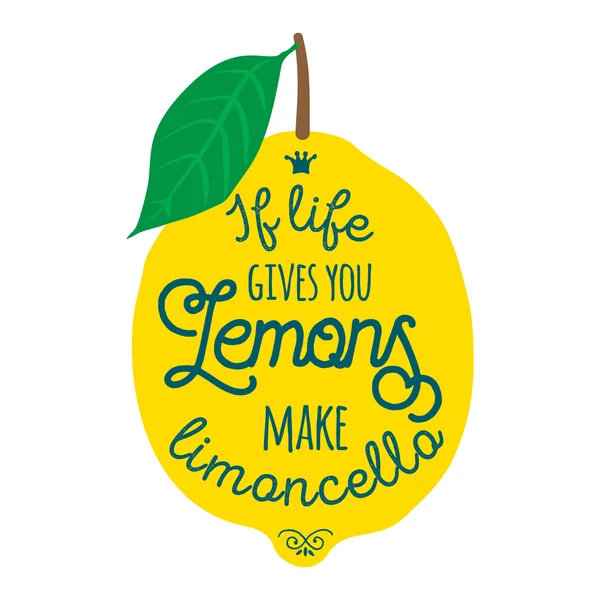 Cita de motivación sobre limones — Vector de stock