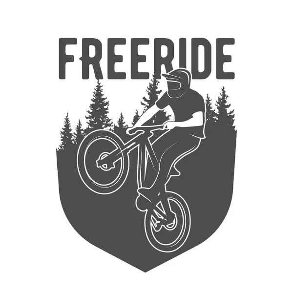 Mountain bike odznaki, logo i etykiety — Wektor stockowy