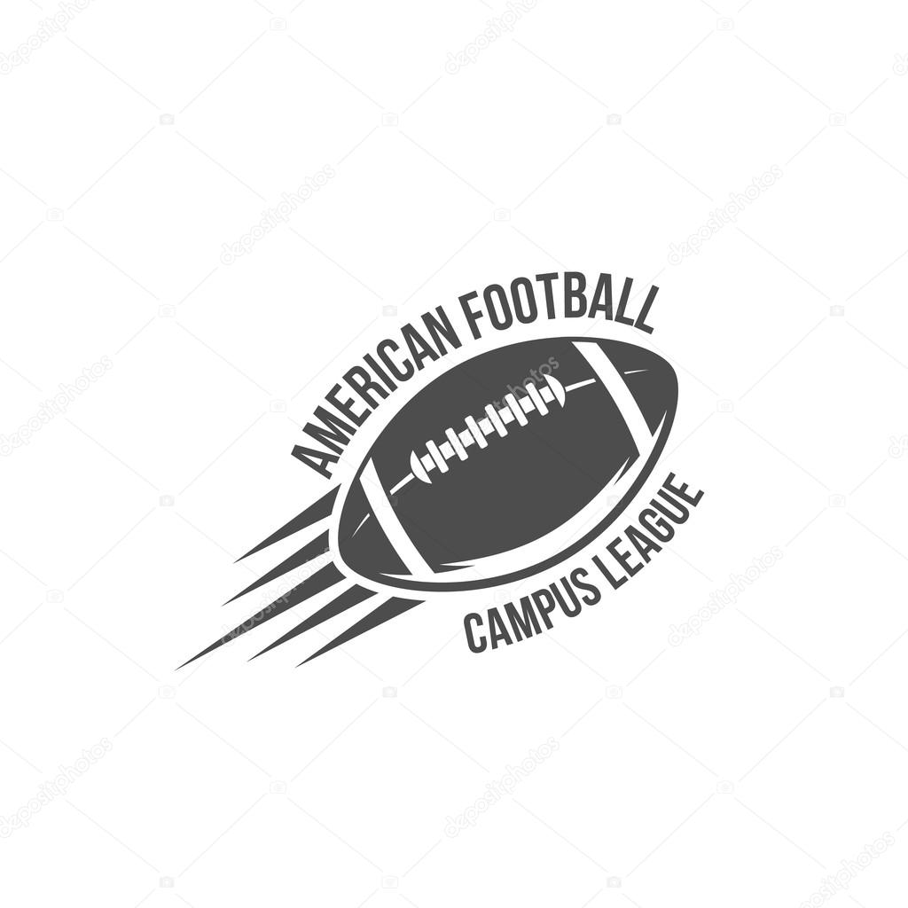 American football labels, emblems and design elements