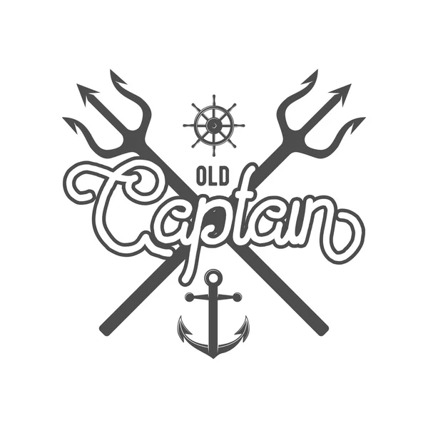 Yacht club badge, logo, etichetta — Vettoriale Stock