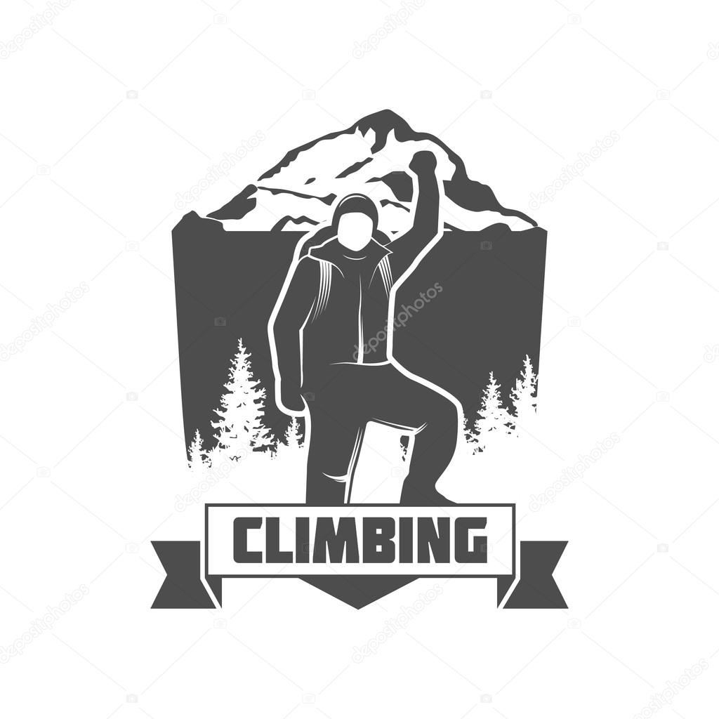 mountain climbing vintage logos