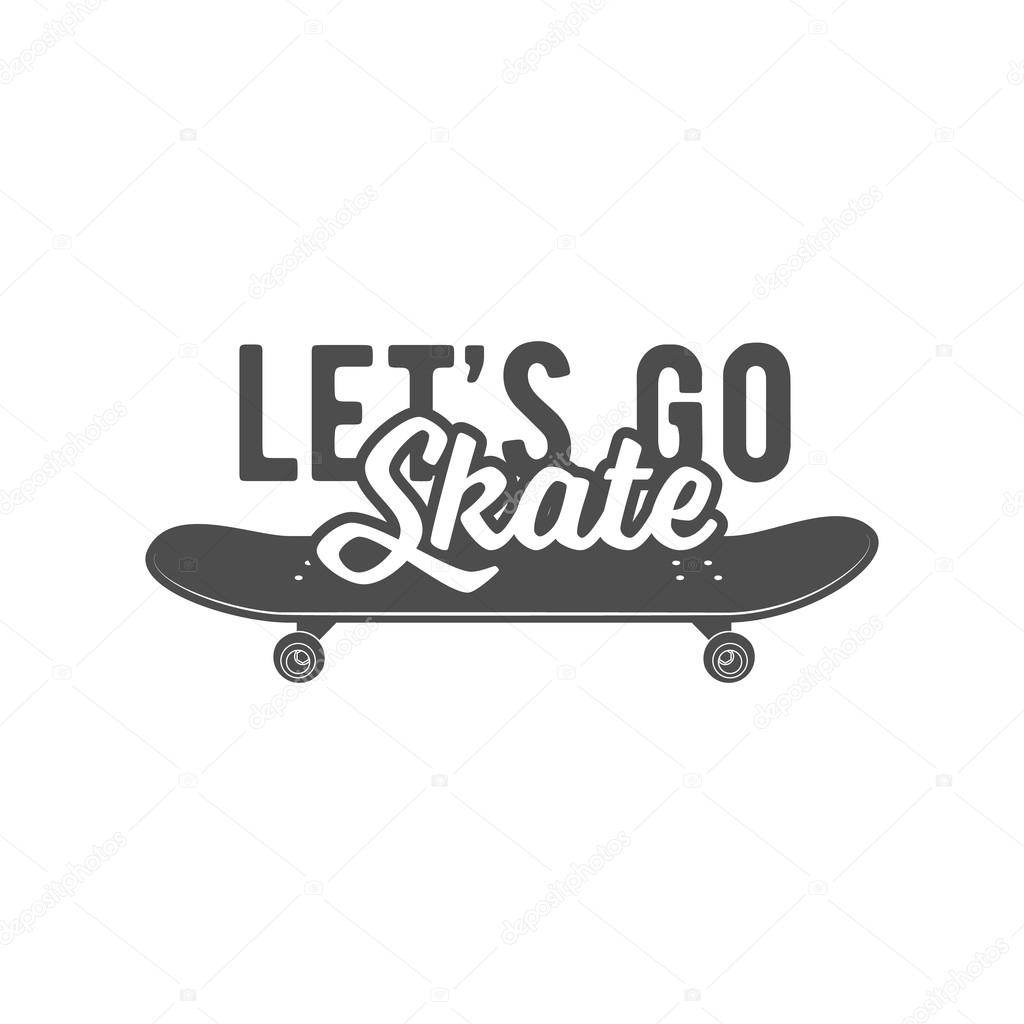 Vintage biking and skating logo, badge, design elements or label.