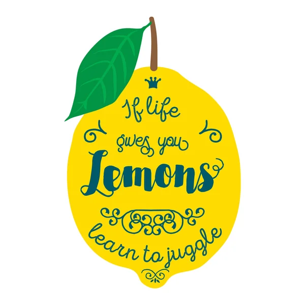 Citation de motivation sur les citrons — Image vectorielle