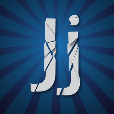 Bir vektör kümesi kırık bir alfabe harfleri