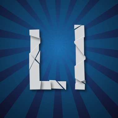 Bir vektör kümesi kırık bir alfabe harfleri