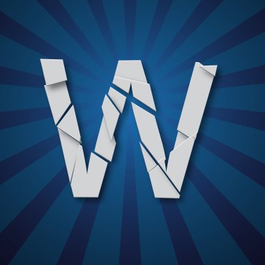 Bir vektör kümesi kırık bir alfabe harfleri