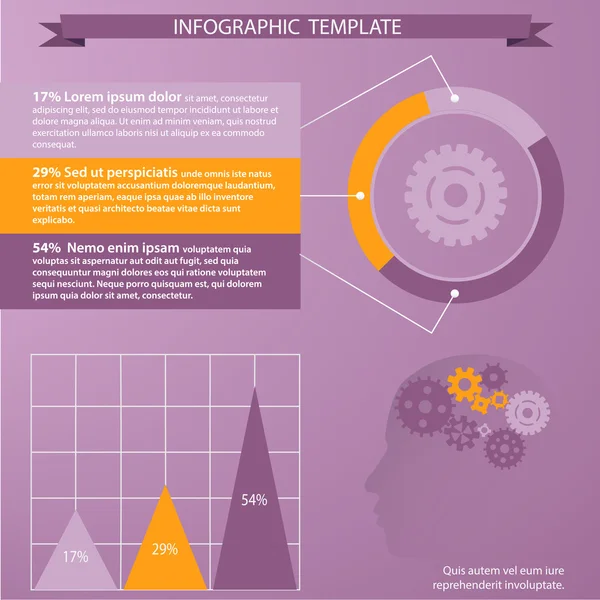 Tempate per infografica — Vettoriale Stock