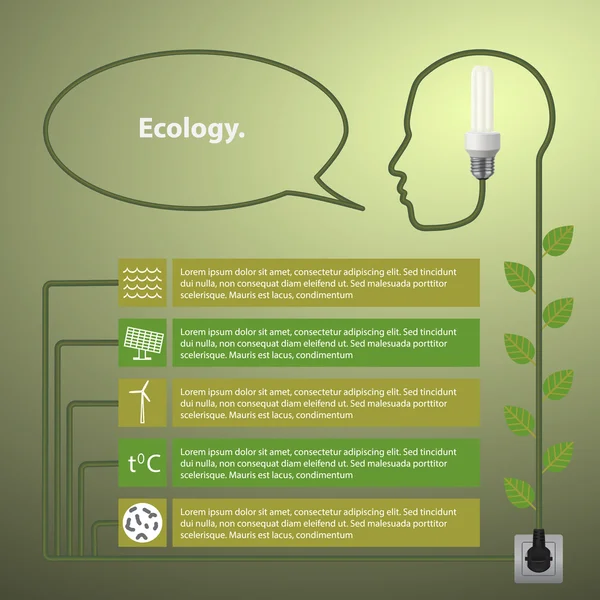 Šablona infographic. Koncept energie z obnovitelných zdrojů — Stockový vektor