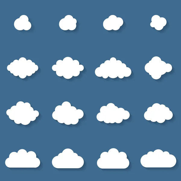 Flat design cloudscapes collection. — Stock Vector