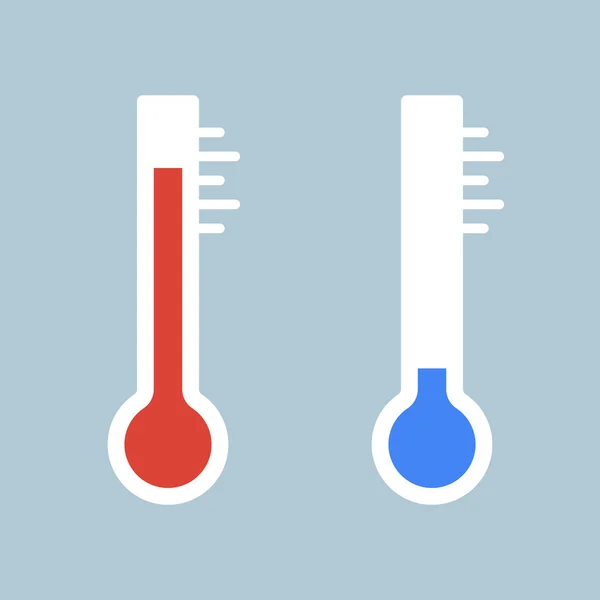 Vector platte thermometer — Stockvector