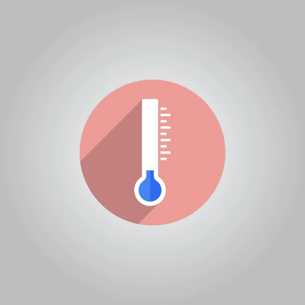 Vector platte thermometer — Stockvector