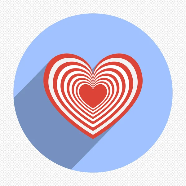 Плоское сердце на фоне аппликации. Векторная иллюстрация для ваших работ — стоковый вектор