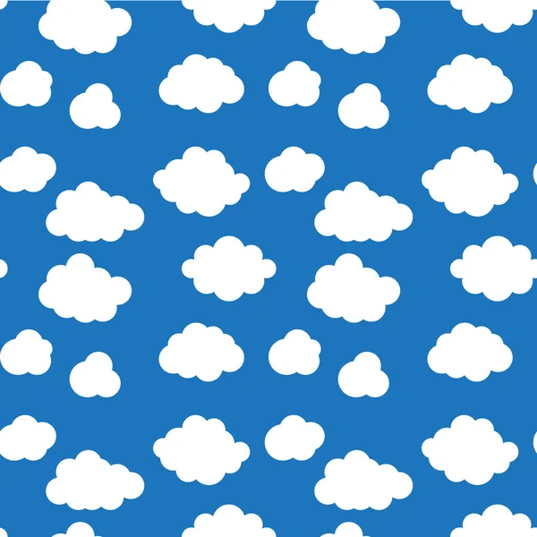 Düz tasarım cloudscapes seamless modeli — Stok Vektör