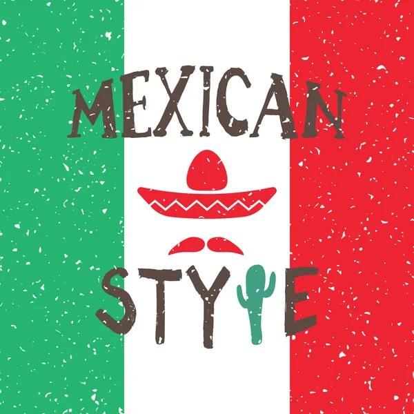 Etnické mexické podtisku v nativním stylu — Stockový vektor