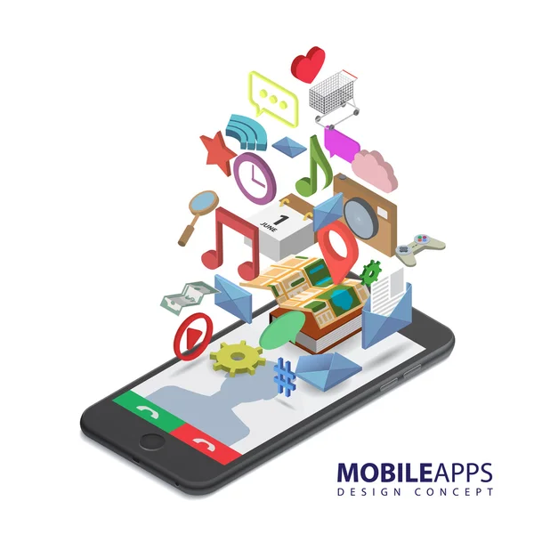 Mobiele telefoon apps — Stockvector