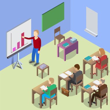 İzometrik sunu eğitim kavramı