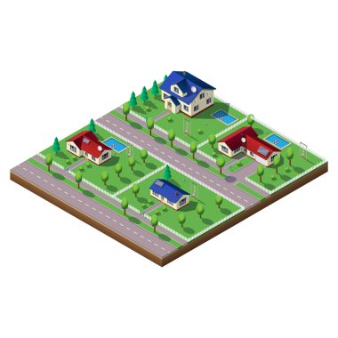 izometrik ev illüstrasyon