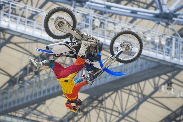 FMX Jump Trick Backflip Frontflip — Stock Photo, Image