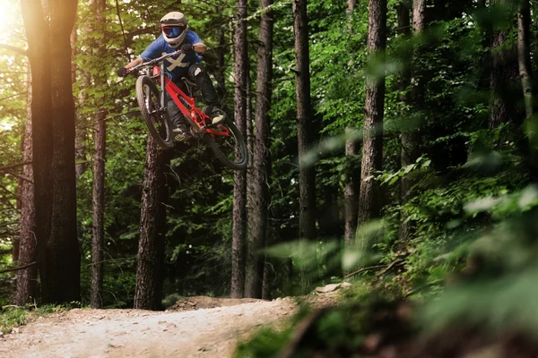 Downhill Bike rit Mtb — Stockfoto