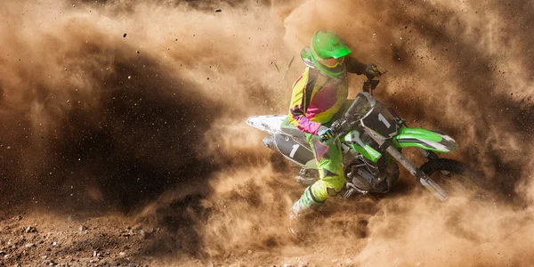 Boue de débris de poussière de motocross — Photo