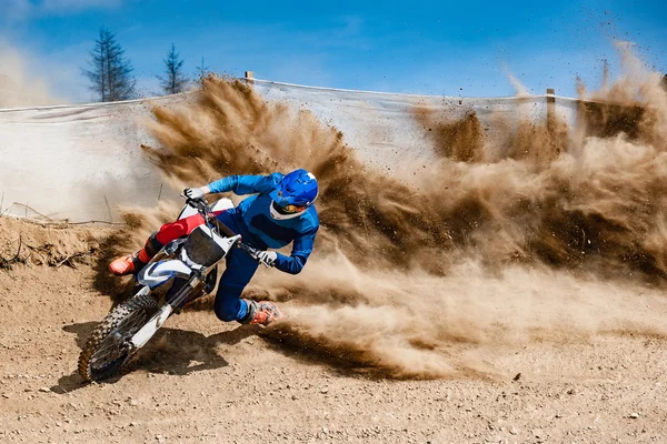 Boue de débris de poussière de motocross — Photo