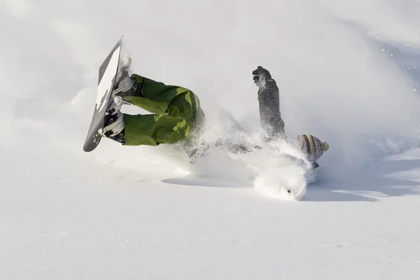 Συντριβή Snowboard χειμερινό άθλημα — Φωτογραφία Αρχείου