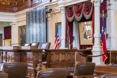 Austin, TX/USA - circa February 2016: House of Representatives Chamber in Texas State Capitol in Austin,  TX clipart