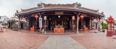 Georgetown, Penang/Malaysia - circa October 2015: Panorama of Cheng Hoon Teng chinese buddhist temple in Georgetown, Penang,  Malaysia