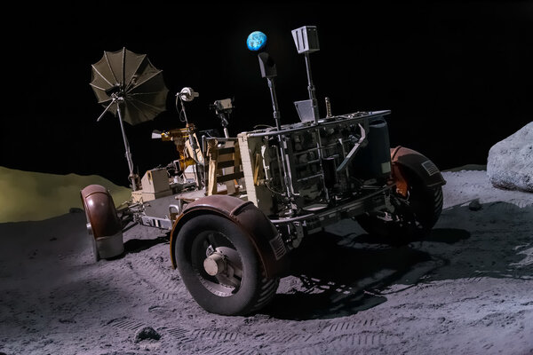Houston, TX/USA - circa July 2013: Space rover used for moon exploration in Lyndon B. Johnson Space Center, Houston,  Texas