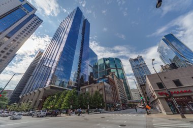 Chicago, Il/ABD - Temmuz 2015 yaklaşık: şehir merkezinin sokaklarında Chicago, Illinois