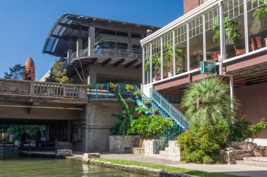 San Antonio, Tx/ABD - Kasım 2015 yaklaşık: nehir restoranda San Antonio, Teksas'ta yürüyüş