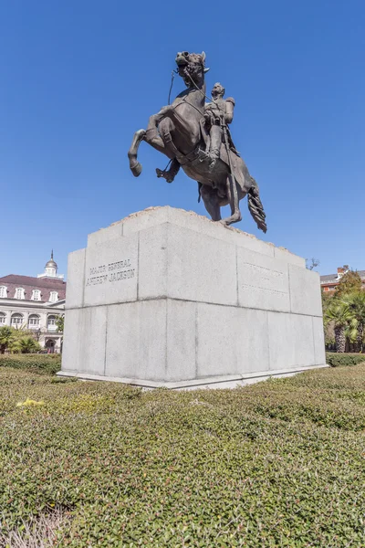 Памятник Джексону во Французском квартале, Новый Орлеан, Луизиана — стоковое фото