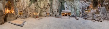 Huyen Khong mağara Panoraması ile türbelerin, mermer Dağları, Vietnam