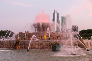 Buckingham Fountain at Grant Park in Chicago,  Illinois clipart