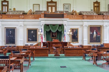 Senate Chamber in Texas State Capitol in Austin,  TX clipart