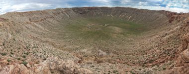 Meteor Crater, also known as Barringer Crater is a meteorite impact  crater clipart