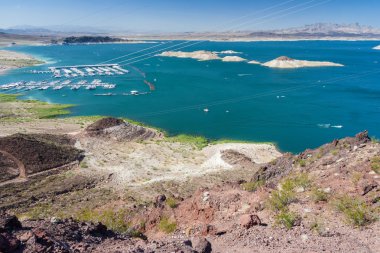 Lake Mead yakınındaki Hoover Barajı Nevada ve Arizona, ABD arasında