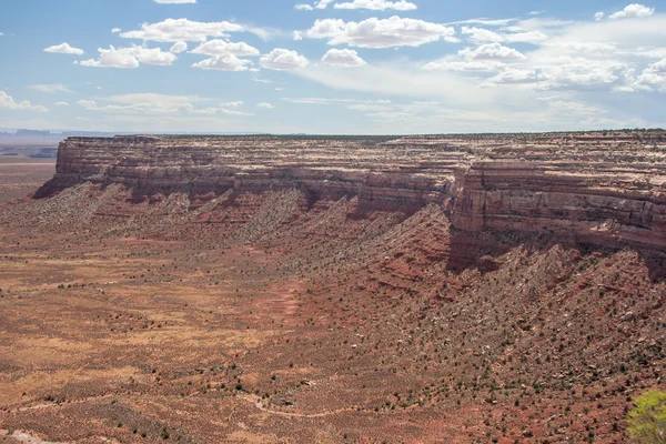 Nordrand des Tals der Götter von moki dugway aus gesehen, muley point übersehen, utah, usa — Stockfoto