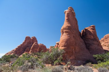 Taşlaşmış tepeleri ve ateşli fırın Universitesi, Arches National Park, Utah, Amerika doğal yolu