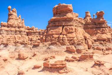 Uğursuzluk Rock pinnacles cin Valley State Park, Utah, ABD