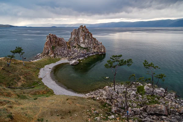 Sámán Rock, a Bajkál-tó, Oroszország — Stock Fotó