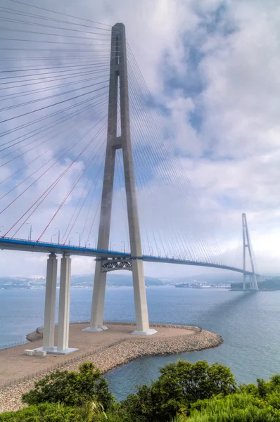 Russische Brücke in Wladiwostok, Russland — Stockfoto