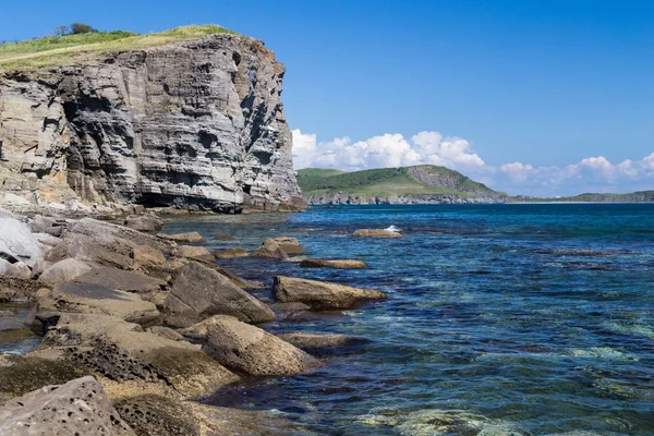 Deniz ve plajlar ayında Vladivostok, Russkiy Adası, Rusya Federasyonu