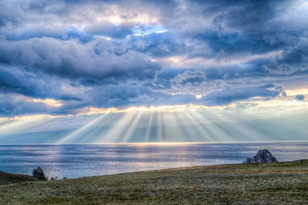 Puesta del sol, lago Baikal — Foto de Stock