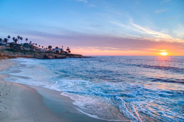 Coucher de soleil magnifique à La Jolla en Californie — Photo