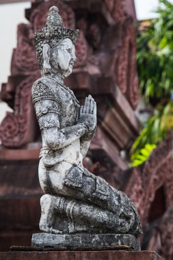 Dua eden Buda heykeli Wat Phantao, Chiang Mai, Tayland