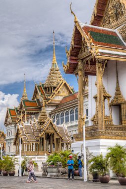 BANGKOK, THAILAND - CIRCA AUGUST 2015: Chakri Maha Prasat Hall and Dusit Maha Prasat Hall, Bangkok,  Thailand